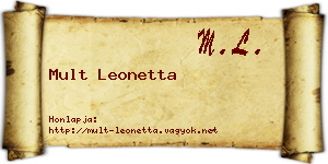 Mult Leonetta névjegykártya